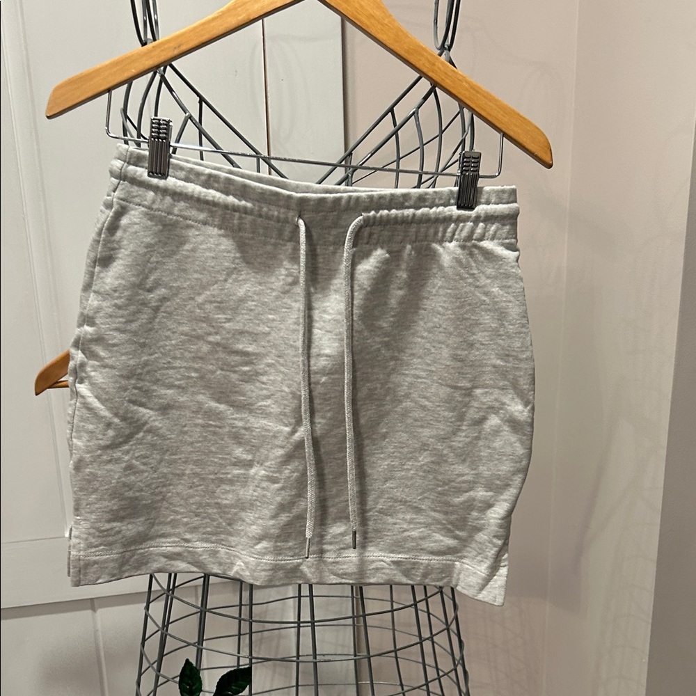 Dynamite Light Gray Drawstring Skirt